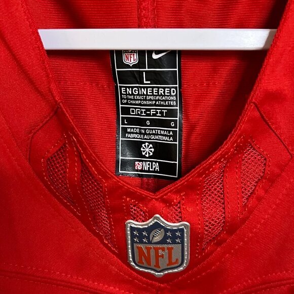 Travis Kelce #87 Kansas City Chiefs Red Nike Vapor NFL Large Jersey - Picture 3 of 8